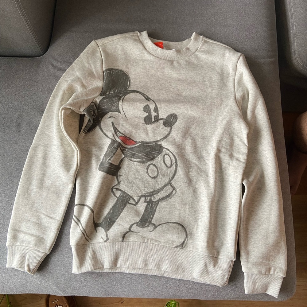 Joe Fresh Light Gray Mickey Mouse Crewneck Sweatshirt